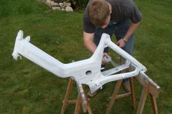 My buddy Gustav doing the painting